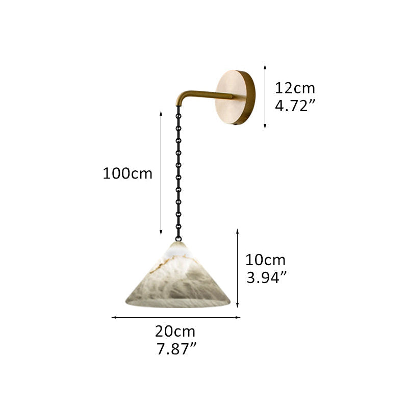 Multi-Head Matte White Alabaster Cone Hanging Kitchen Pendant Light
