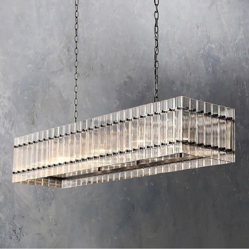 San Marco Rectangular Chandelier 54" - lamerlighting