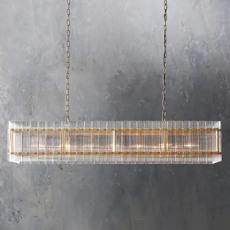 San Marco Rectangular Chandelier 54" - lamerlighting