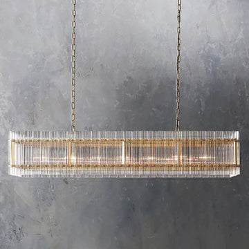 San Marco Rectangular Chandelier 54" - lamerlighting