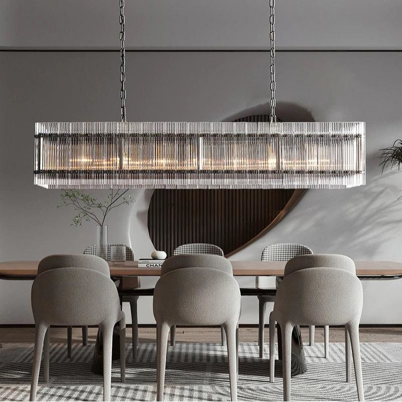 San Marco Rectangular Chandelier 54" - lamerlighting