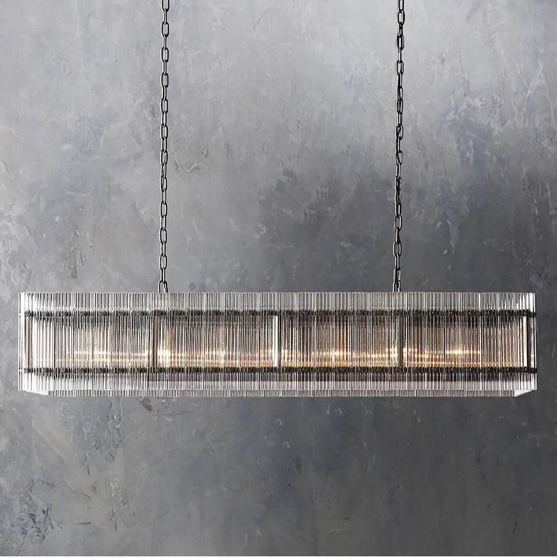 San Marco Rectangular Chandelier 54" - lamerlighting