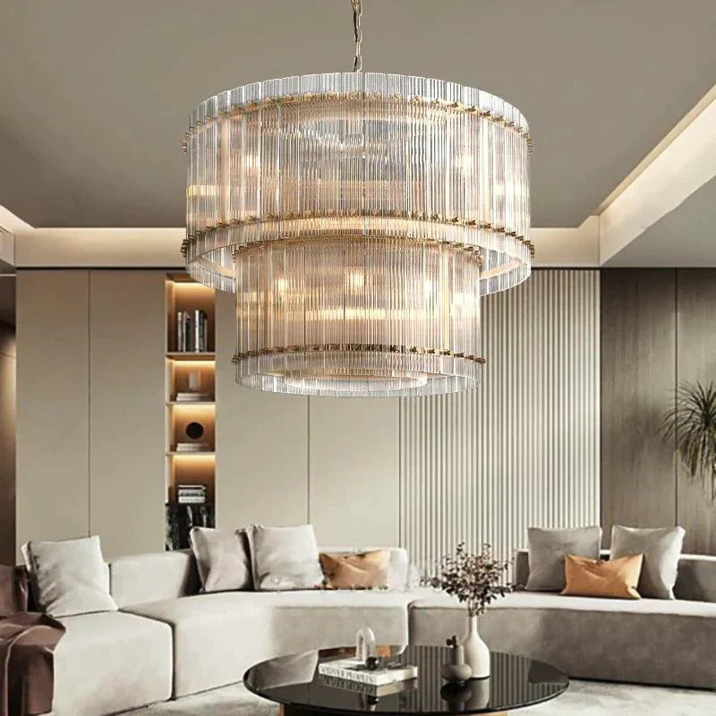 San Marco Two-tier Luxury Round Chandelier 37" - lamerlighting