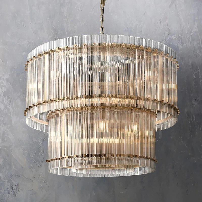 San Marco Two-tier Luxury Round Chandelier 37" - lamerlighting