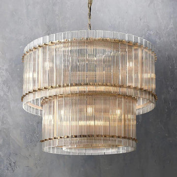 San Marco Two-tier Luxury Round Chandelier 37" - lamerlighting
