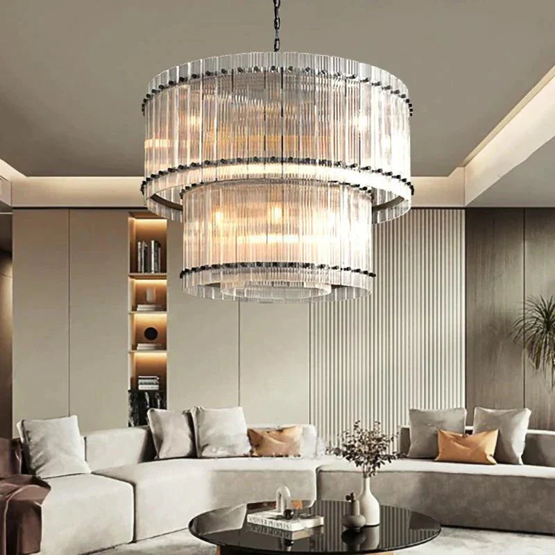 San Marco Two-tier Luxury Round Chandelier 37" - lamerlighting