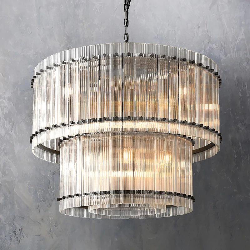 San Marco Two-tier Luxury Round Chandelier 37" - lamerlighting