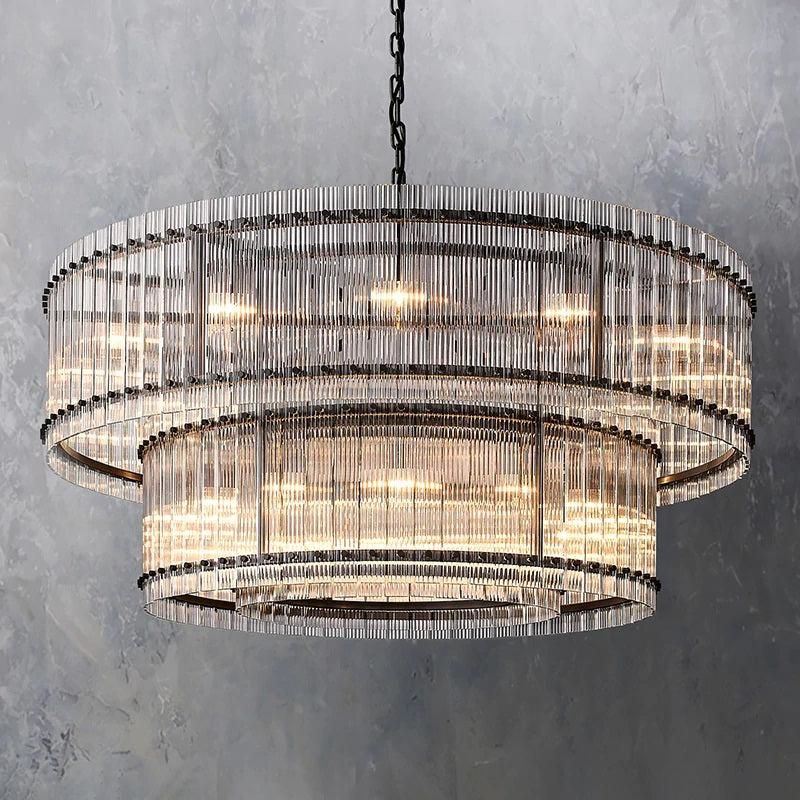 San Marco Two-tier Luxury Round Chandelier 60" - lamerlighting