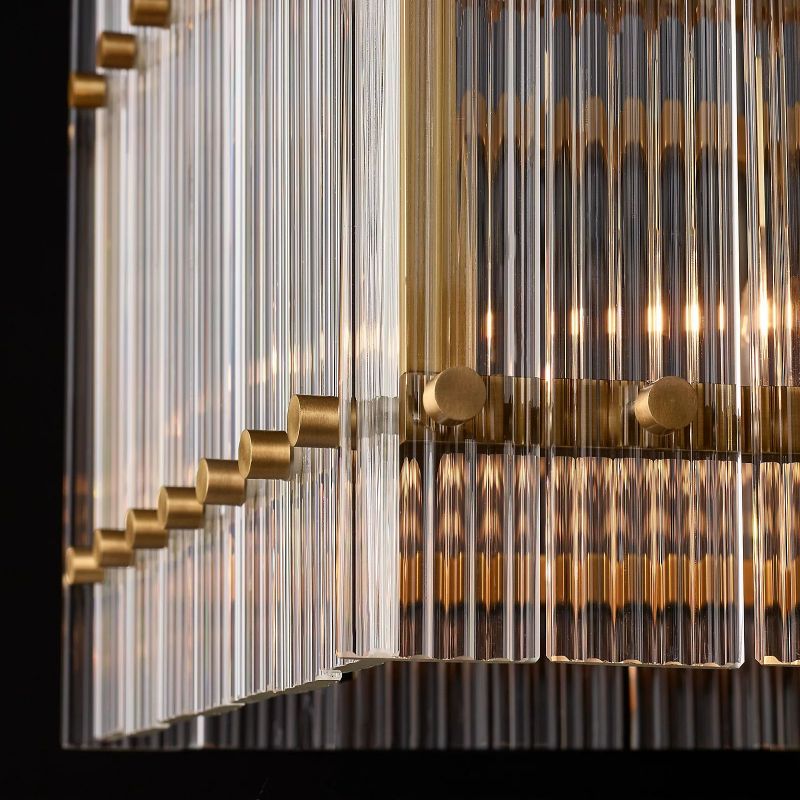 San Marco Rectangular Chandelier 54" - lamerlighting