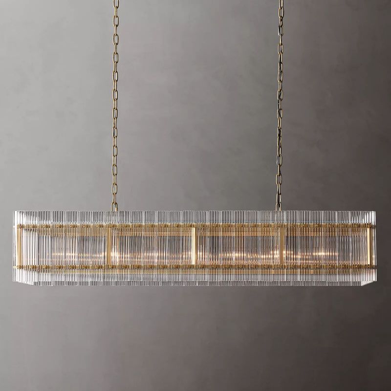 San Marco Rectangular Chandelier 54" - lamerlighting