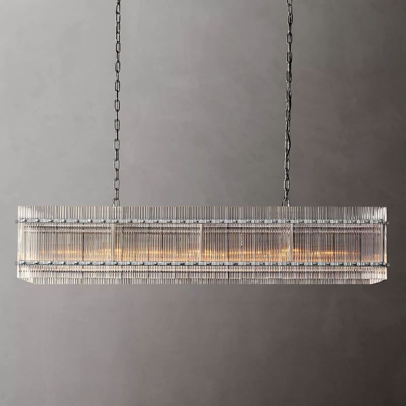 San Marco Rectangular Chandelier 54" - lamerlighting