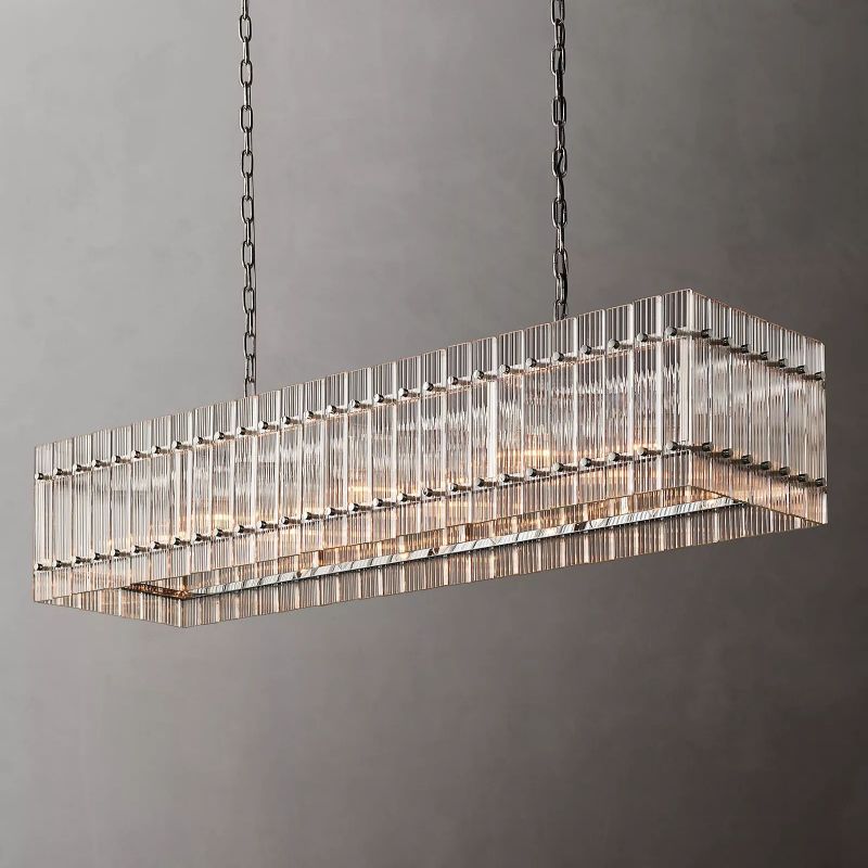 San Marco Rectangular Chandelier 54" - lamerlighting