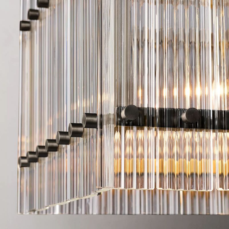 San Marco Rectangular Chandelier 54" - lamerlighting