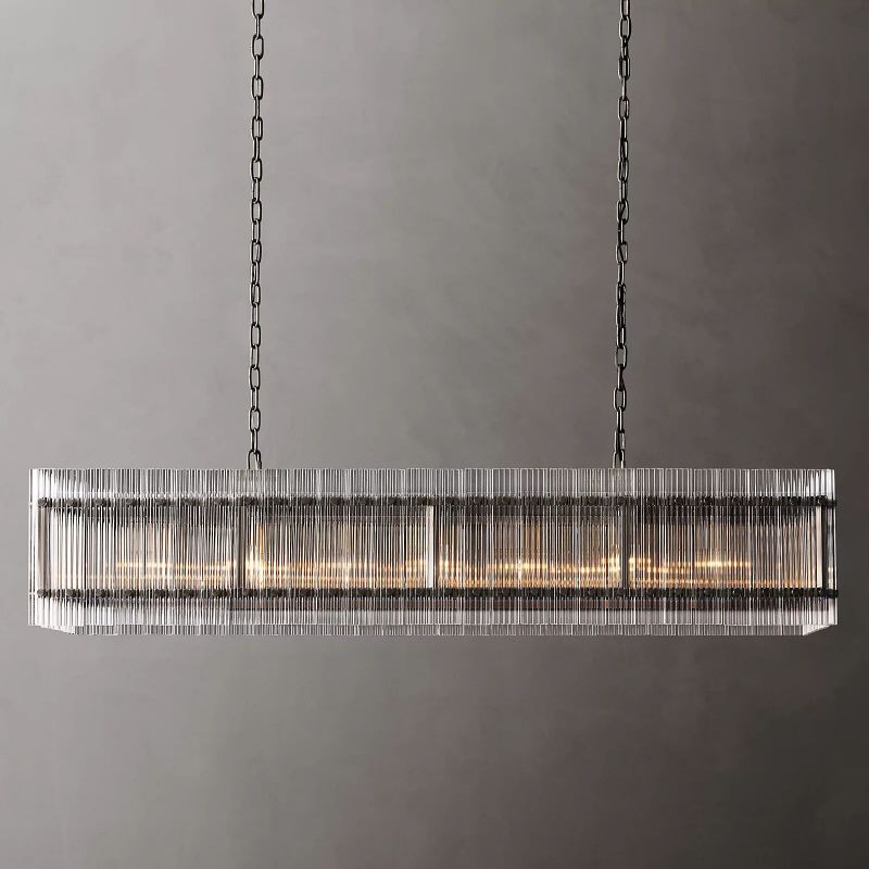 San Marco Rectangular Chandelier 54" - lamerlighting