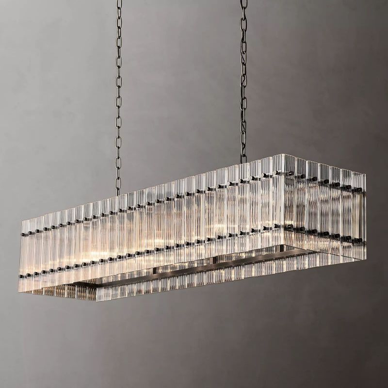 San Marco Rectangular Chandelier 54" - lamerlighting
