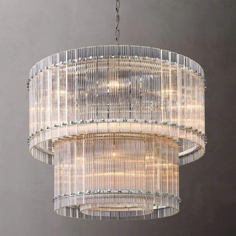 San Marco Two-tier Luxury Round Chandelier 37" - lamerlighting