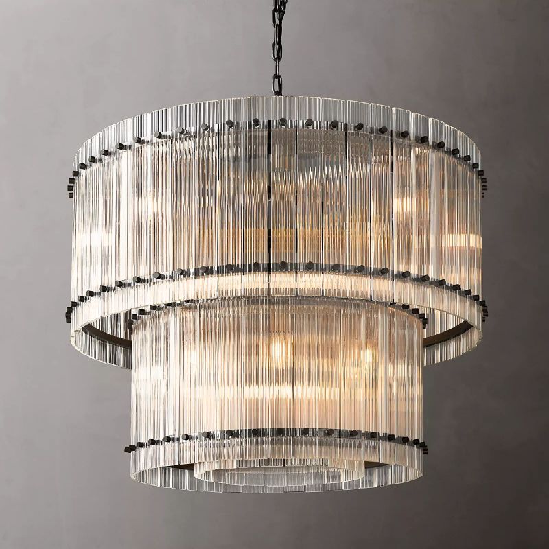 San Marco Two-tier Luxury Round Chandelier 37" - lamerlighting