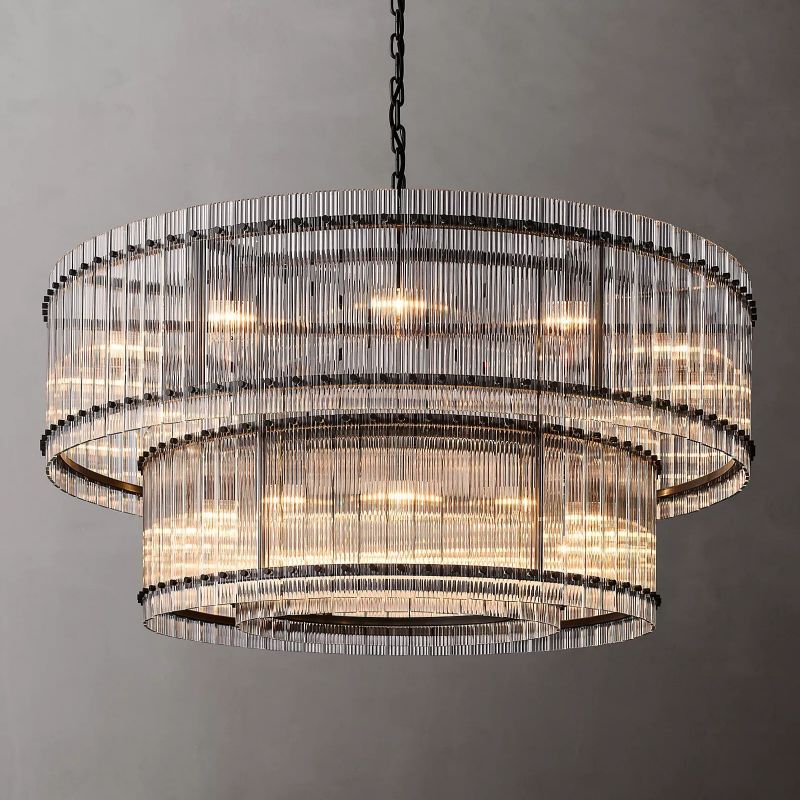 San Marco Two-tier Luxury Round Chandelier 60" - lamerlighting