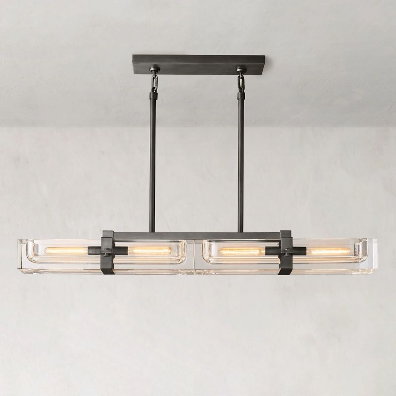 Savile Linear Chandelier 48" - lamerlighting