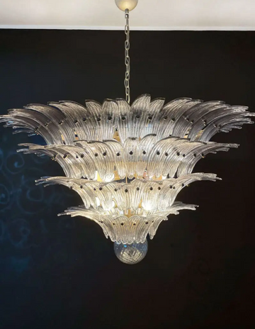 Murano Chandelier – Palmette – 163 glasses – Smoked