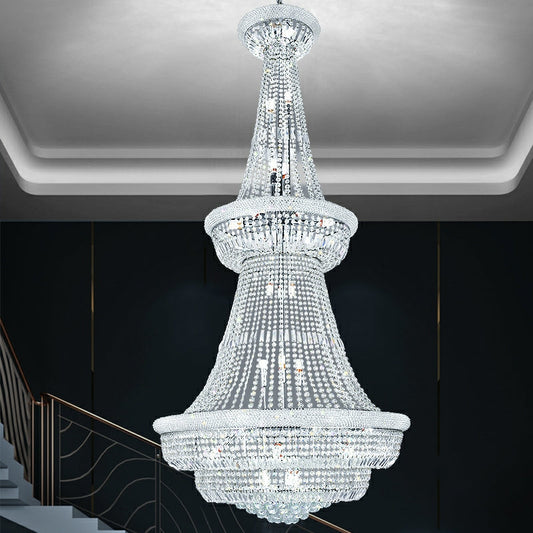 Lamer Lighting Grand Radiance Round Crystal Chandelier - formal American dining room