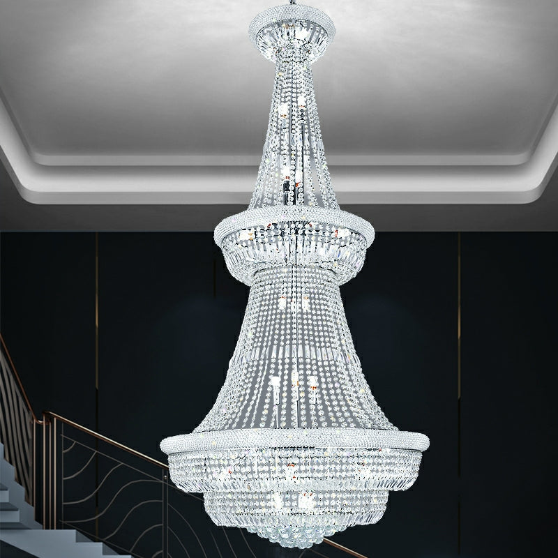 Lamer Lighting Grand Radiance Round Crystal Chandelier - American ballroom or formal entertaining space