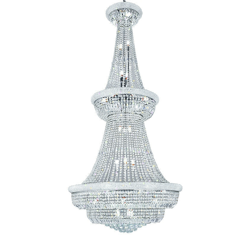 Lamer Lighting Grand Radiance Round Crystal Chandelier - formal American dining room