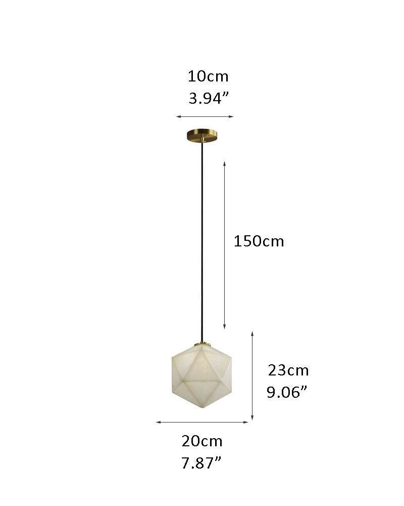 Alabaster Ceiling Pendant Lamp in black metal plate for dining room, living room, bedroom