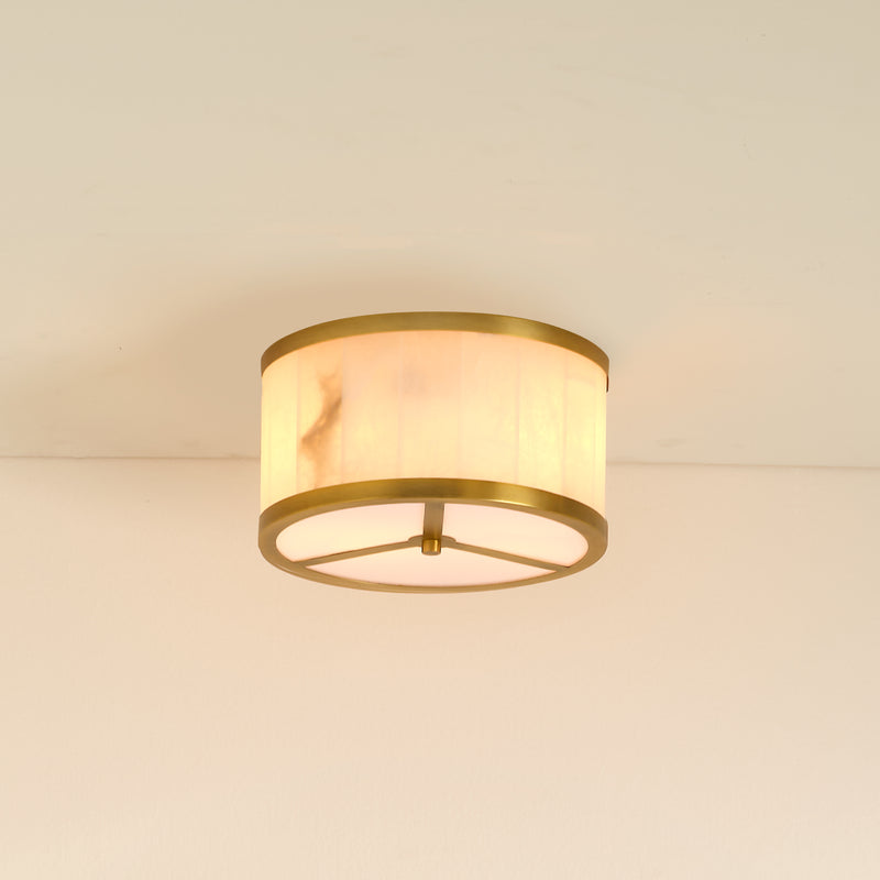 Lamer Lighting Alabaster Aura Small Flush Mount - luxury American walk-in closet
