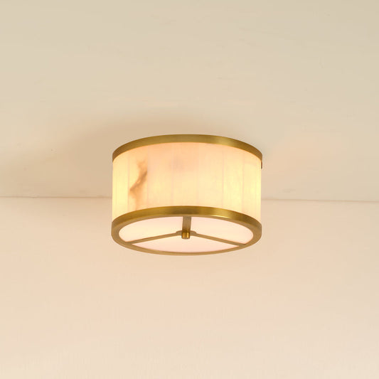 Lamer Lighting Alabaster Aura Small Flush Mount - Background Shot