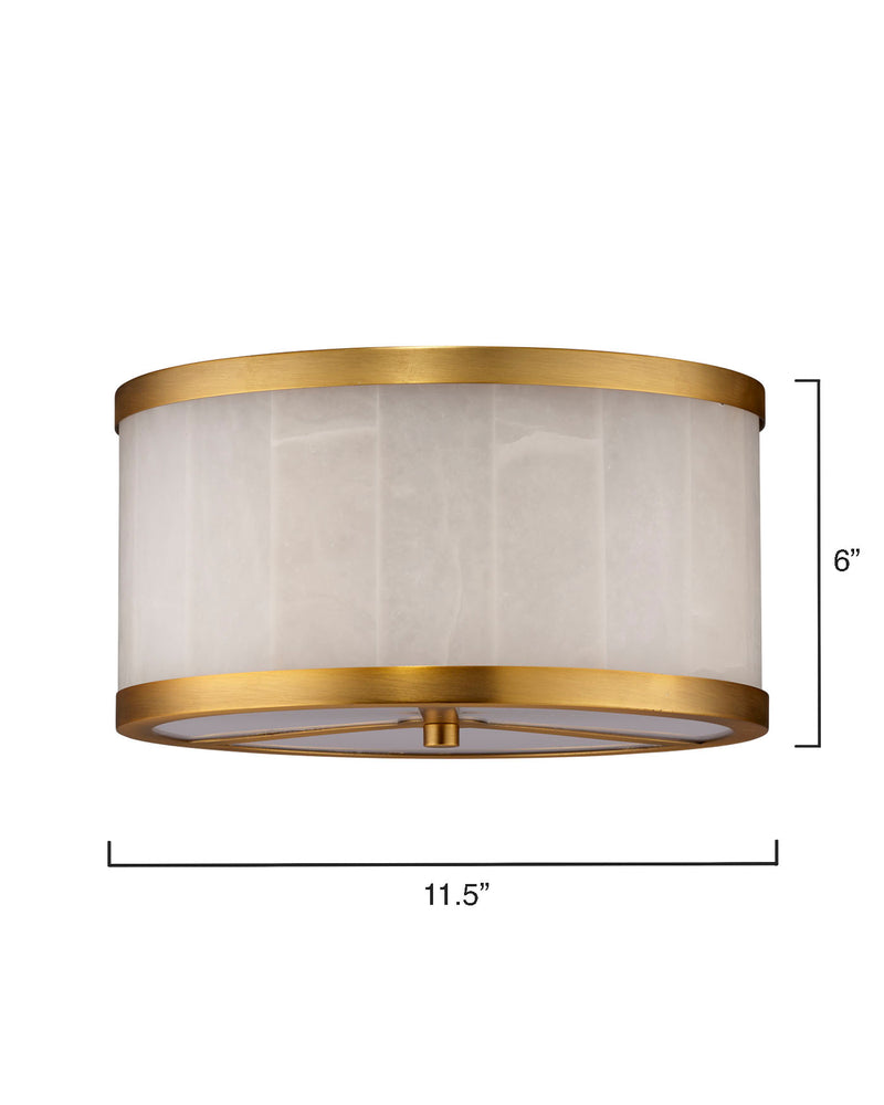 Lamer Lighting Alabaster Aura Small Flush Mount - Background Shot