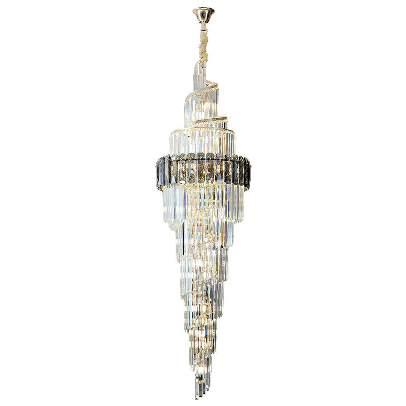 Lamer Lighting Grand Spiral K9 Crystal Chandelier - Background Shot