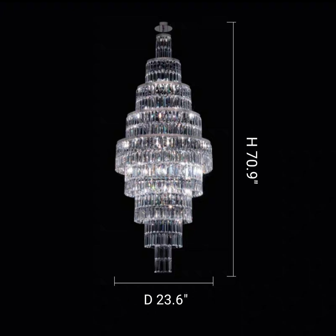 Lamer Lighting Grand Lumina K9 Crystal Foyer Chandelier - Background Shot