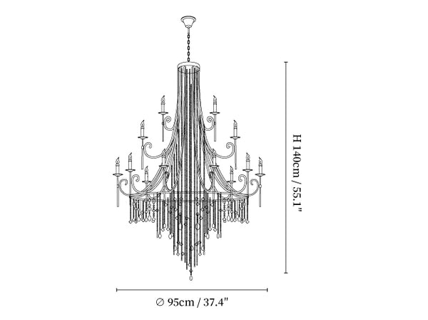 Tatum Lux Shell Crystal Chandelier | Lamer Lighting (25)