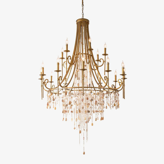 Tatum Lux Shell Crystal Chandelier | Lamer Lighting (1)