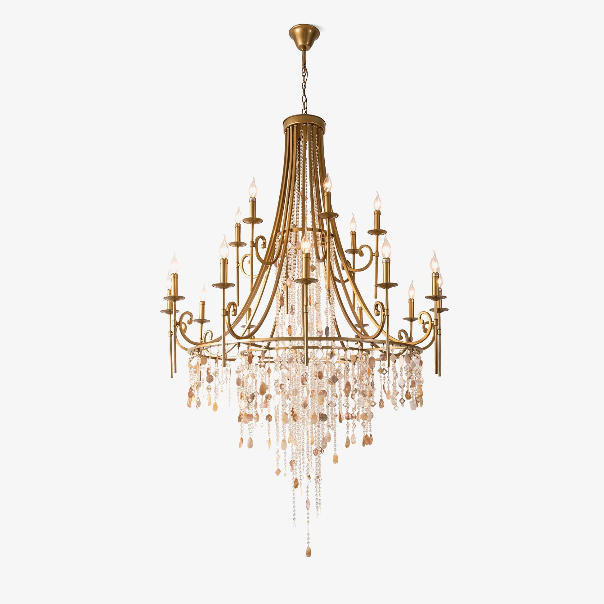 Tatum Lux Shell Crystal Chandelier | Lamer Lighting (11)