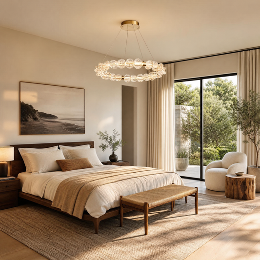 Vela Hand-Blown Glass Ring Chandelier