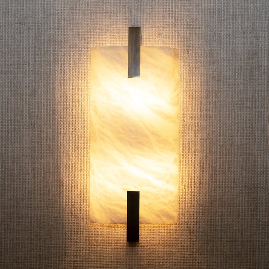 Lamer Lighting Luminous Alabaster Dual-Light Wall Sconce - Background Shot