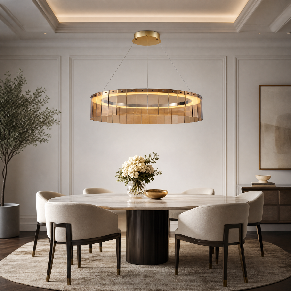 Yiosi Glass Chandelier 39"