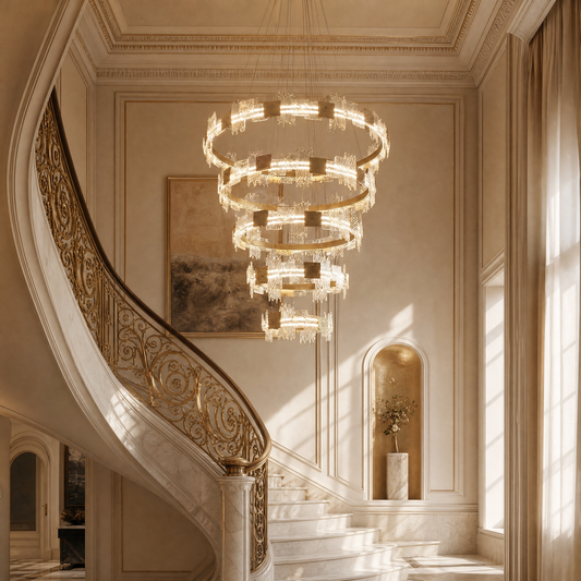 Modern Chandelier in a dining room