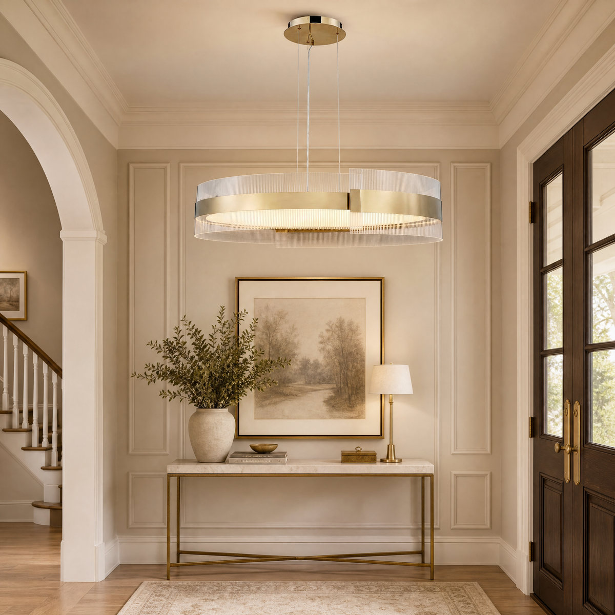 Yiosi Ribbon Round Modern Chandelier