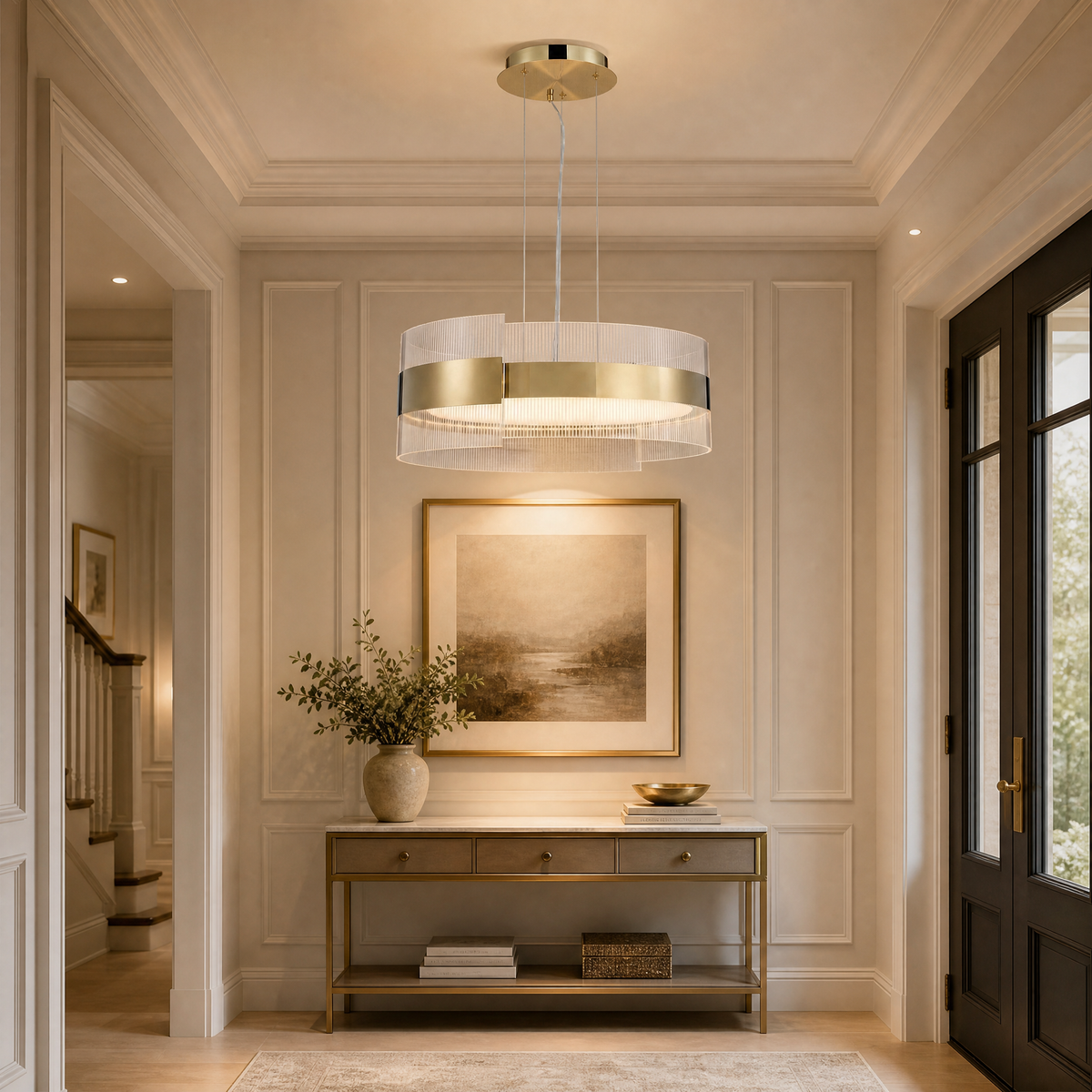 Yiosi Ribbon Round Modern Chandelier