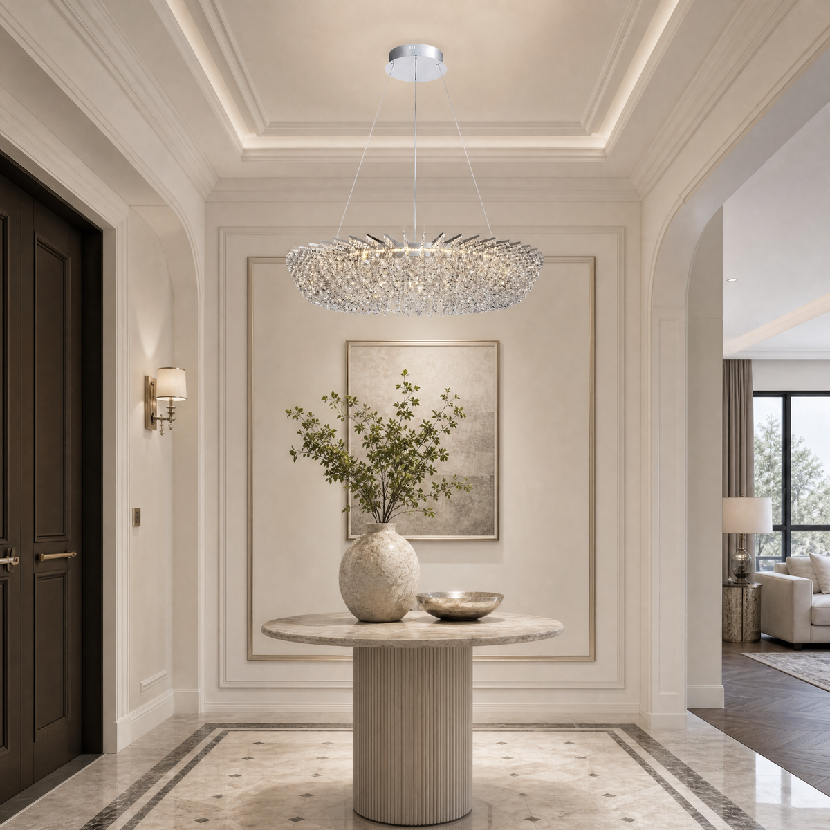 Yiosi Stella Round Crystal Chandelier