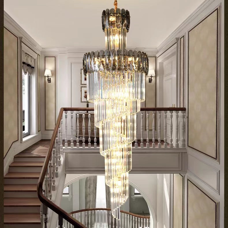 Lamer Lighting Grand Lumina Round Crystal Chandelier - American ballroom or formal entertaining space