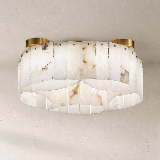 Alabaster Aura Flush Mount Ceiling Lamp