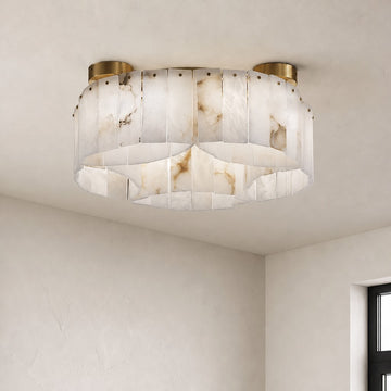 Alabaster Aura Flush Mount Ceiling Lamp
