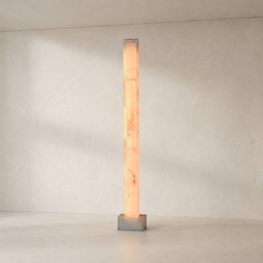 Alabaster Column Floor Lamps