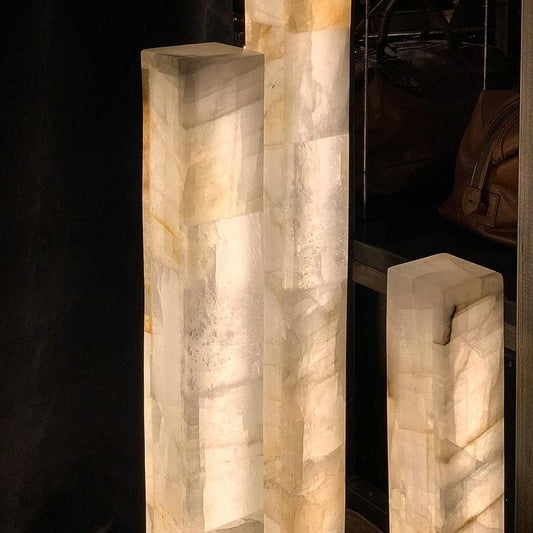 Alabaster Column Floor Lamps