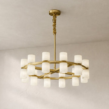 Alabaster Cylinder Chandelier