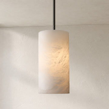 Alabaster Cylinder Pendant